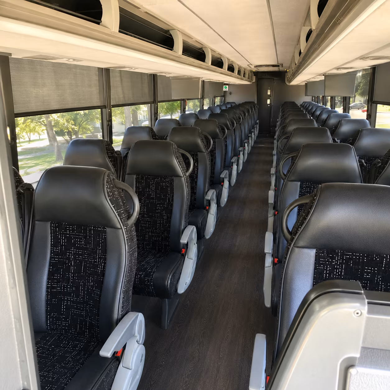 santa fe charter bus rental interior