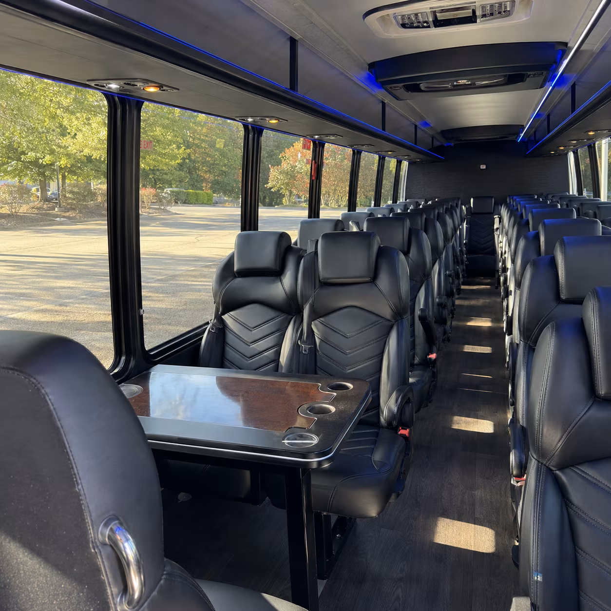 santa fe sporting event transportation onboard seating